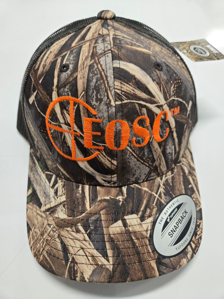 EOSC Baseball Cap , Real Tree MAX7 with Orange Embroidered Logo