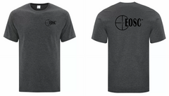 EOSC Dark Heather Gray T-Shirt   ,   Left Chest, Full Back Black Logo