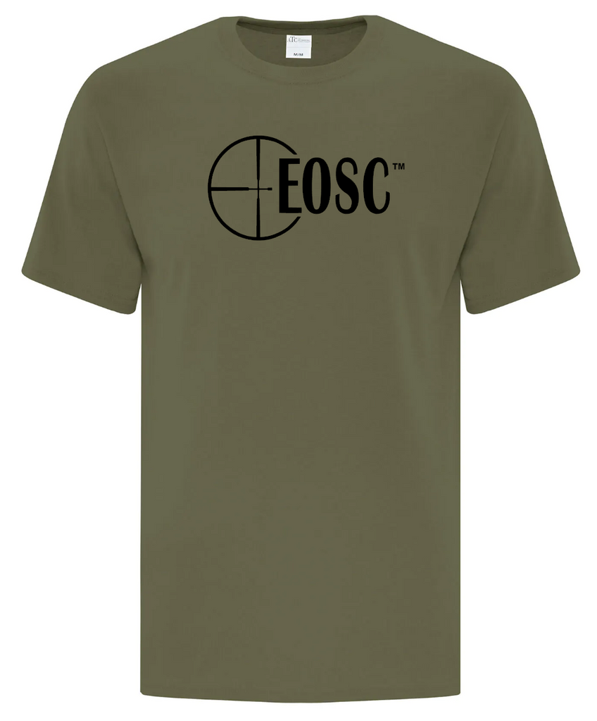 EOSC Military Green T-Shirt   ,   Full Chest Black Logo
