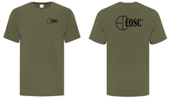 EOSC Military Green T-Shirt   ,   Left Chest, Full Back Black Logo