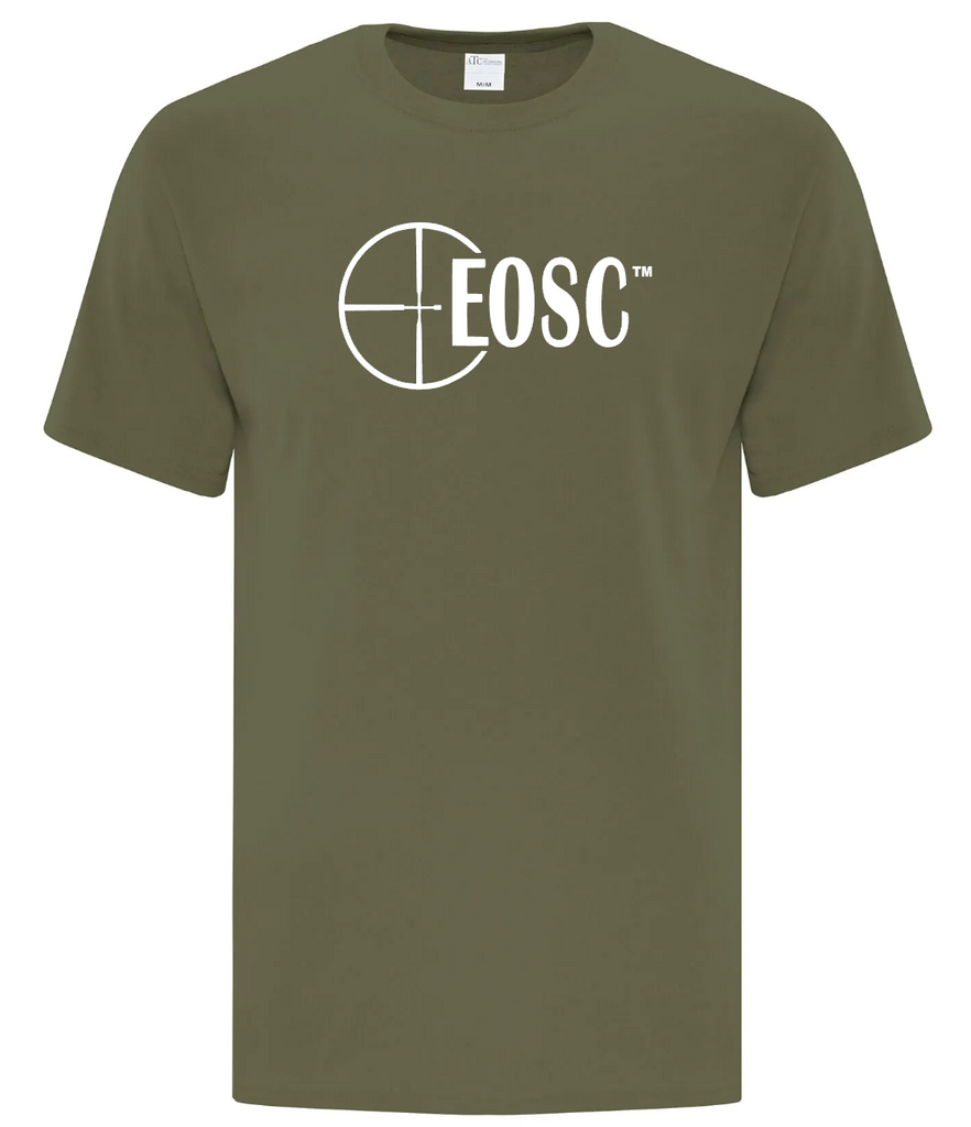 EOSC Military Green T-Shirt   ,   Full Chest White Logo