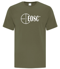 EOSC Military Green T-Shirt   ,   Full Chest White Logo