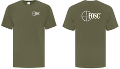 EOSC Military Green T-Shirt   ,   Left Chest, Full Back White Logo